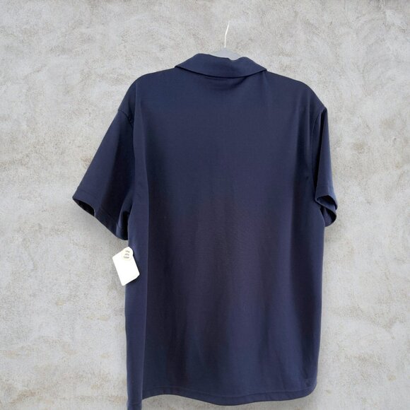 Reebok Mens Big & Tall Ace Performance Navy Blue Polo Shirt - Picture 4 of 6